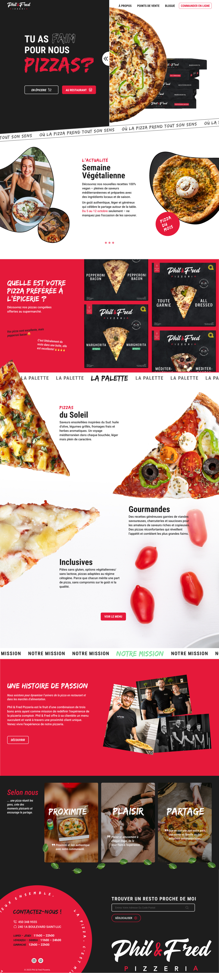 A homepage bemutatása, amit készítettem